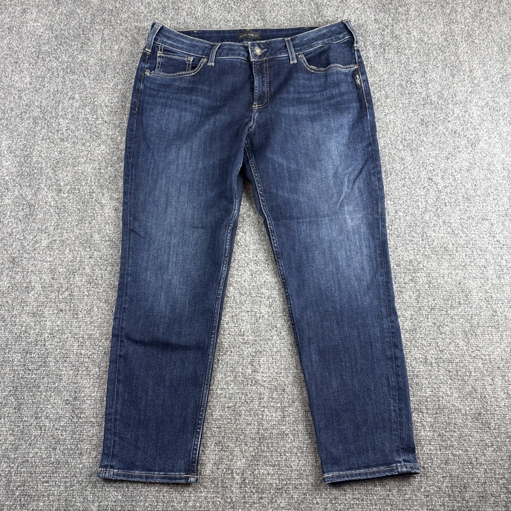 Silver Jeans Co. Suki Skinny Crop Curvy Mid Rise Jeans - Women's W33xL25